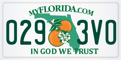 FL license plate 0293VO