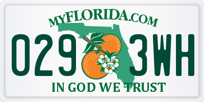 FL license plate 0293WH