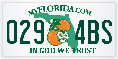 FL license plate 0294BS