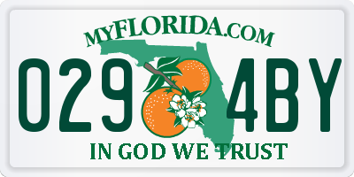 FL license plate 0294BY