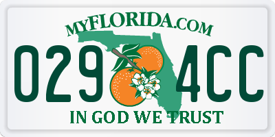 FL license plate 0294CC