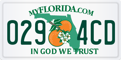 FL license plate 0294CD