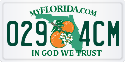 FL license plate 0294CM