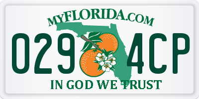 FL license plate 0294CP