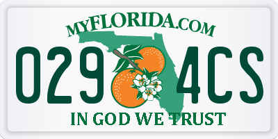 FL license plate 0294CS