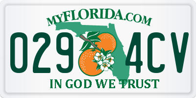 FL license plate 0294CV