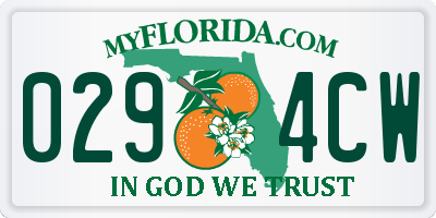 FL license plate 0294CW