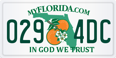 FL license plate 0294DC