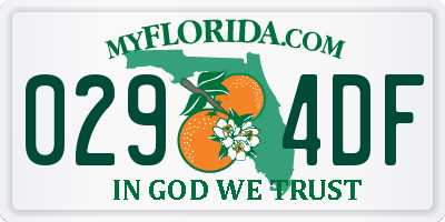 FL license plate 0294DF