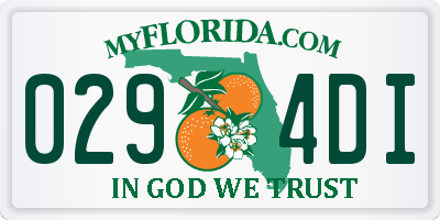 FL license plate 0294DI