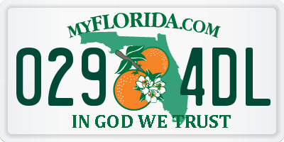 FL license plate 0294DL