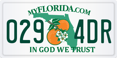 FL license plate 0294DR