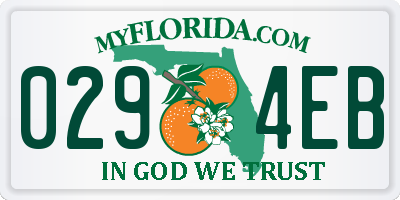 FL license plate 0294EB