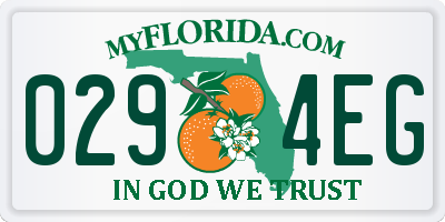FL license plate 0294EG