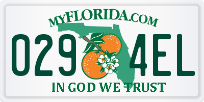 FL license plate 0294EL