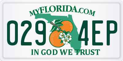 FL license plate 0294EP