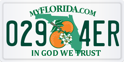 FL license plate 0294ER