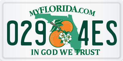 FL license plate 0294ES