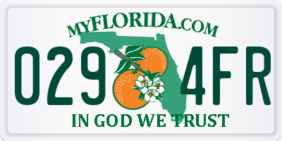 FL license plate 0294FR