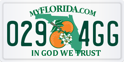 FL license plate 0294GG