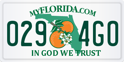 FL license plate 0294GO