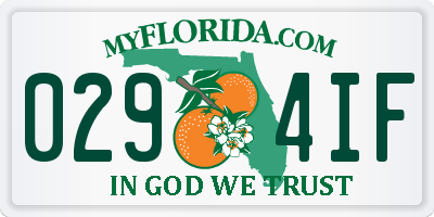 FL license plate 0294IF