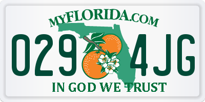 FL license plate 0294JG