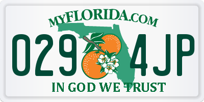 FL license plate 0294JP