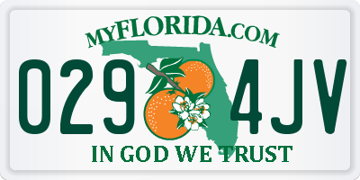 FL license plate 0294JV