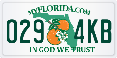 FL license plate 0294KB