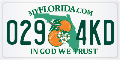 FL license plate 0294KD