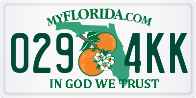 FL license plate 0294KK