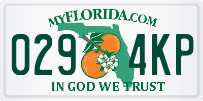 FL license plate 0294KP