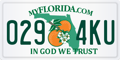 FL license plate 0294KU
