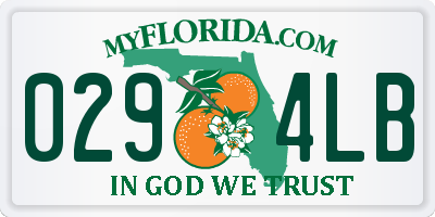 FL license plate 0294LB