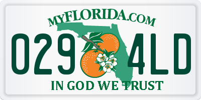 FL license plate 0294LD