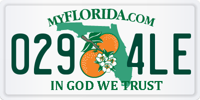 FL license plate 0294LE