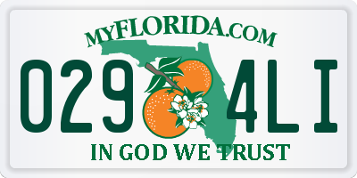 FL license plate 0294LI