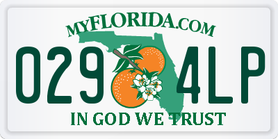 FL license plate 0294LP