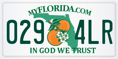 FL license plate 0294LR