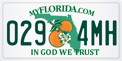FL license plate 0294MH