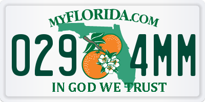 FL license plate 0294MM