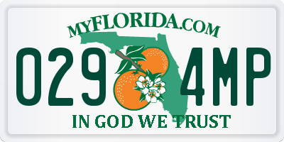 FL license plate 0294MP