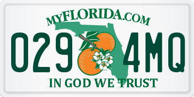 FL license plate 0294MQ
