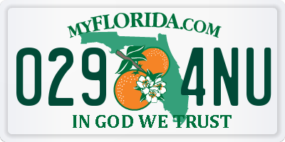 FL license plate 0294NU