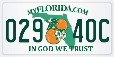 FL license plate 0294OC