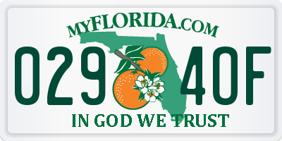 FL license plate 0294OF