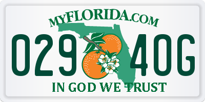 FL license plate 0294OG
