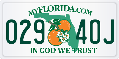 FL license plate 0294OJ
