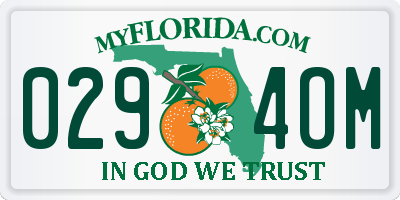 FL license plate 0294OM